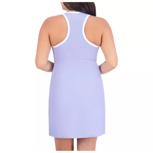 Sage Collective Womens Small Periwinkle Blue Half Zip Racerback Tennis Dress S - Picture 3 of 9